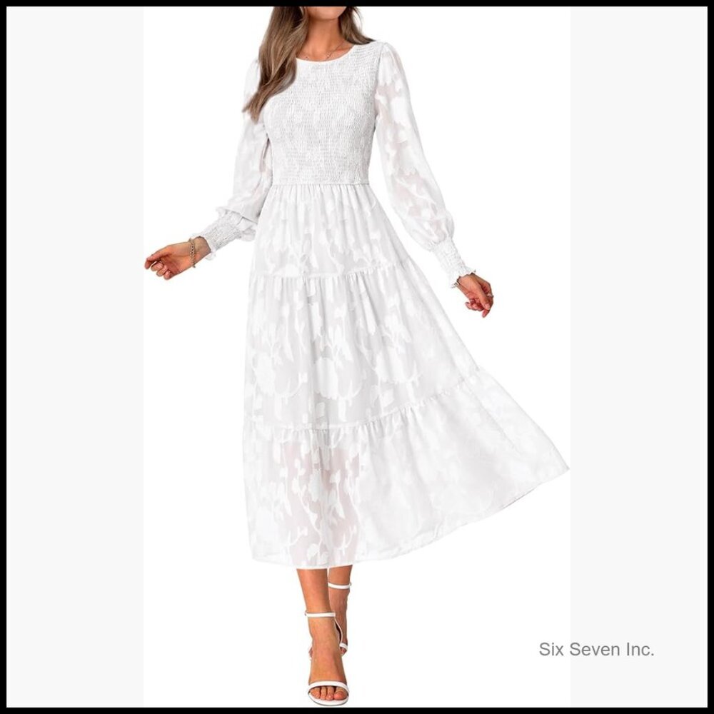 Long Sleeve Floral Maxi Dress Formal Wedding Guest Boho